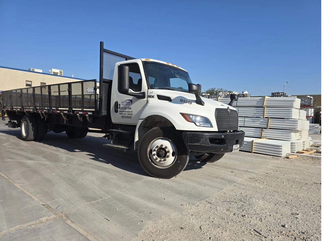 One of our eight delivery trucks loaded at the Carrollton yard