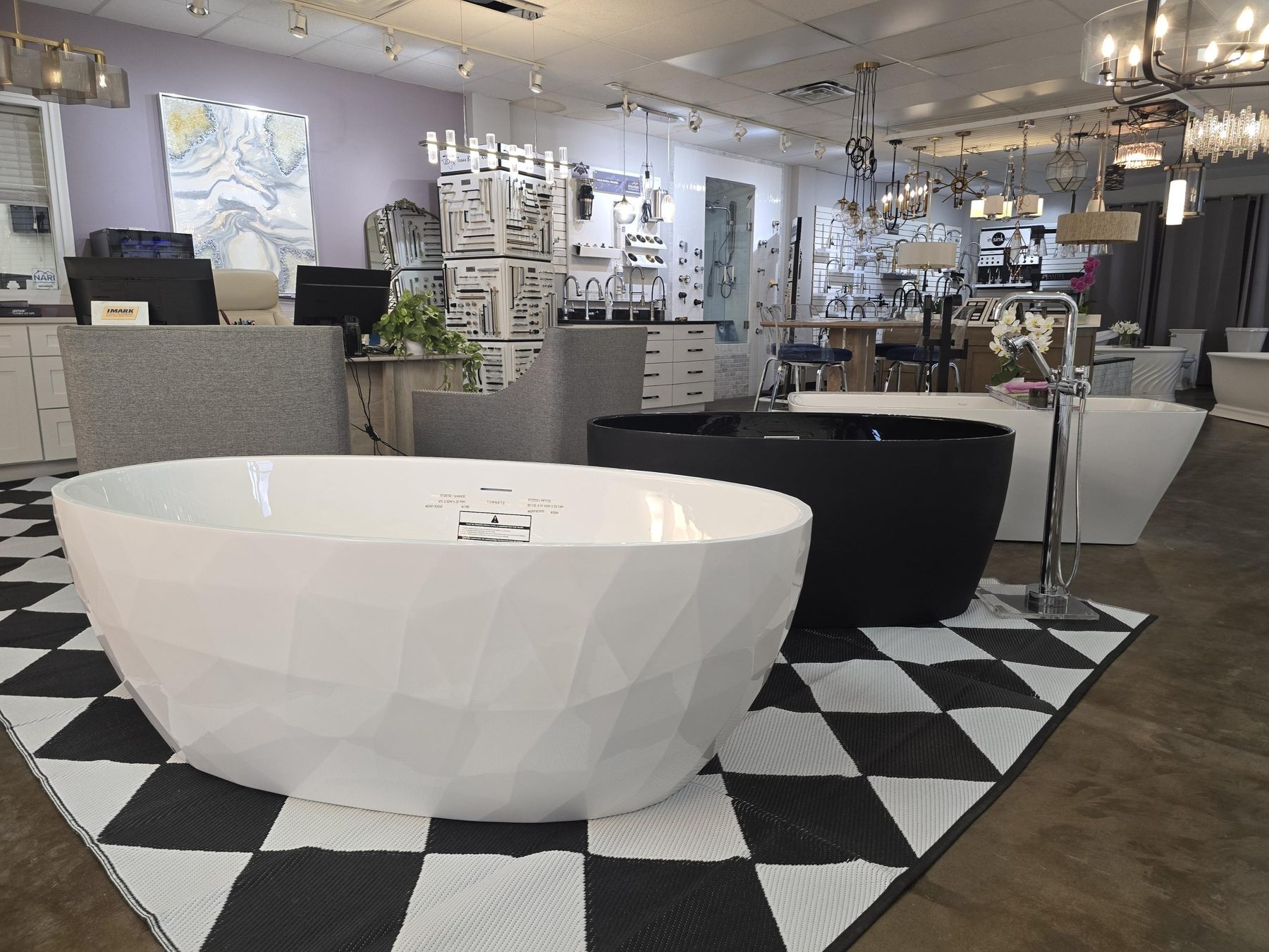 The Texas Bath & Kitchen showroom floor in Carrollton